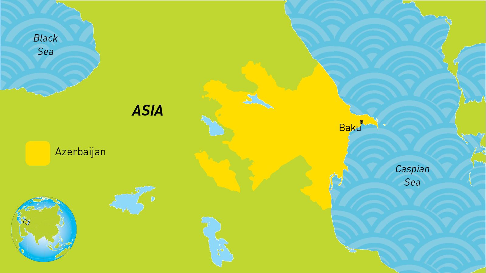 Azerbaijan facts: map of Azerbaijan