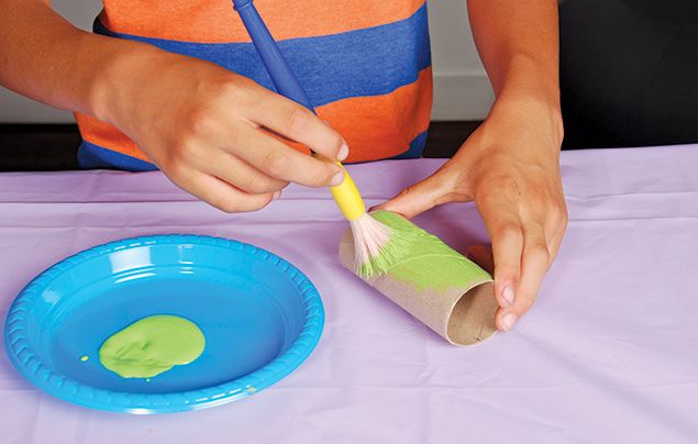 Snake toilet roll craft step 1